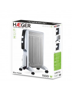Aquecedor de Mica HAEGER Top Mica White 1500W 2