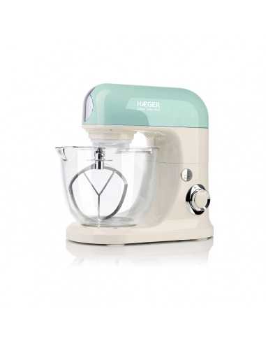 Batedeira com Taça em Vidro HAEGER Glass Cake 700 - 700W, Capacidade 5L, 3 Varas