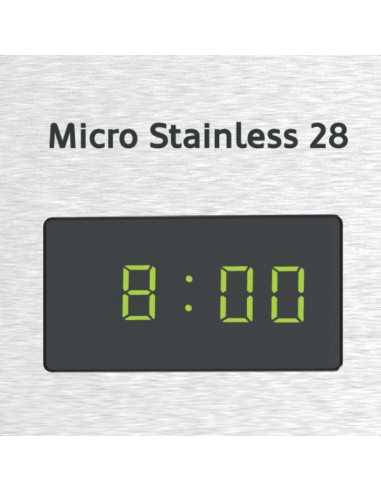 Detalhe do ecrã e acabamento inox