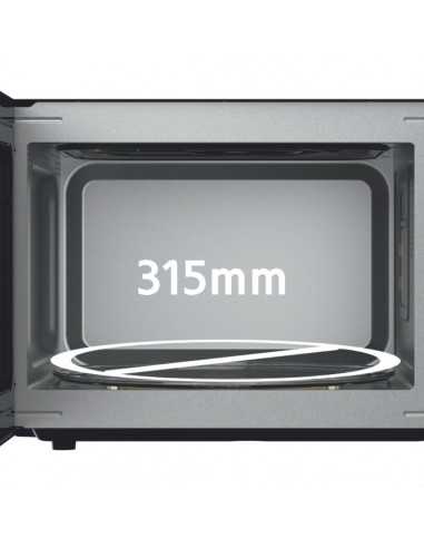 Interior com prato rotativo de 31,5 cm