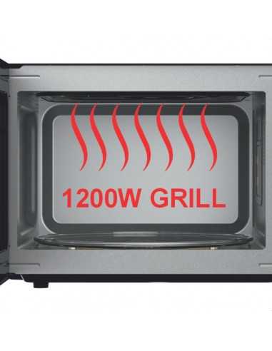 Interior do micro-ondas com destaque para o Grill 1200W